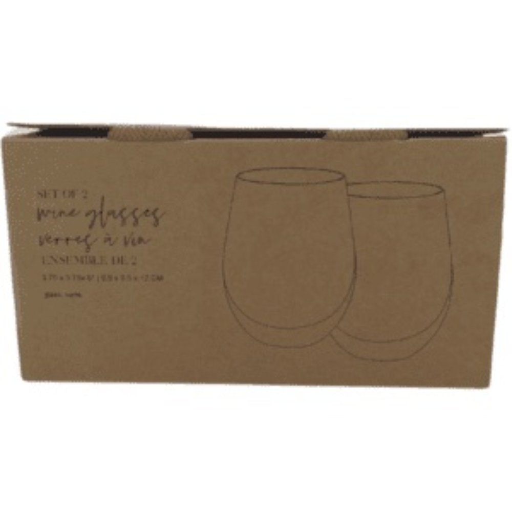 Harman | Wine Glass Set | 2 Pack | Stemless | "Mr. Right" & "Mrs. Always Right" - Picture 3 of 4